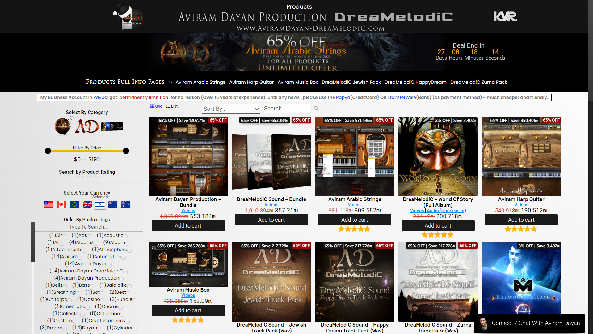 Aviram Dayan Production — Aviram Dayan Production DreaMelodiC Black Sale: 60% Off All Product