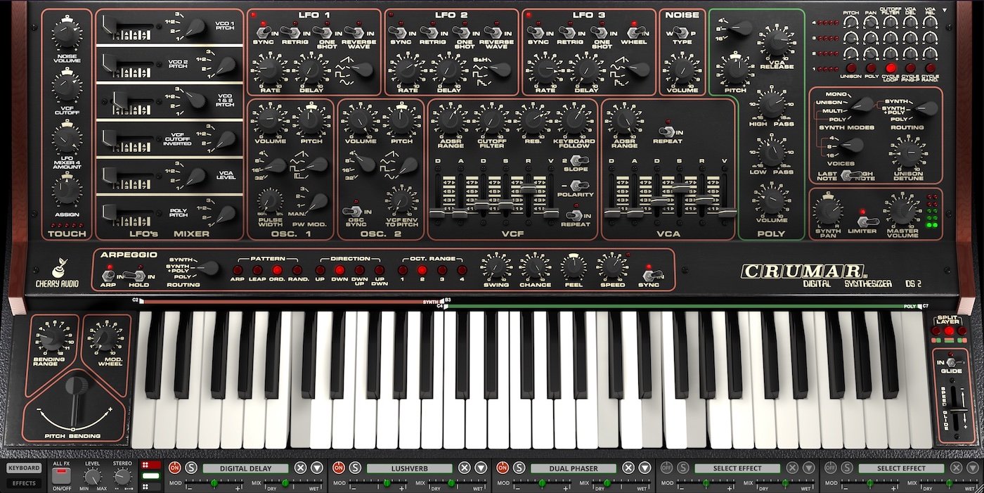 Cherry Audio Intros Crumar DS-2 Synthesizer Plugin