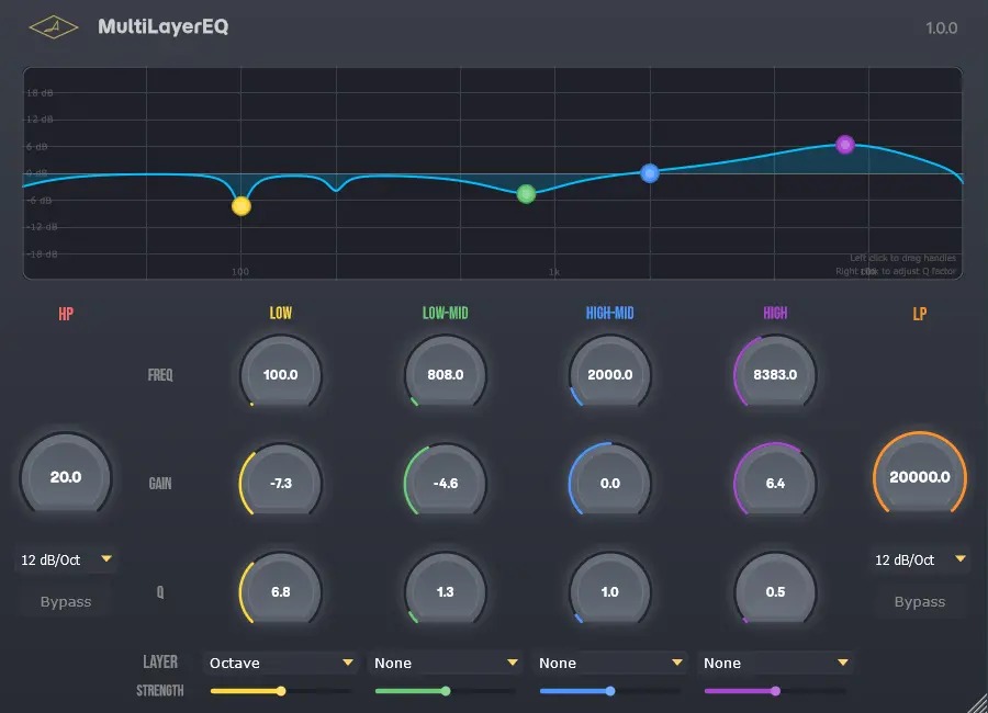 Elektra Magika — 32% off intro deal for new Elektra Magika Plugin, MultiLayerEQ, an Equalizer with interval-based band layering. Expiry: Unknown