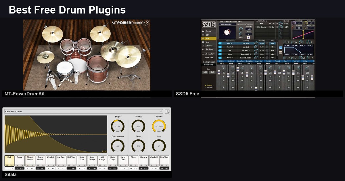 Best Free Drum Plugins in 2026 — 10 Picks for Any Genre