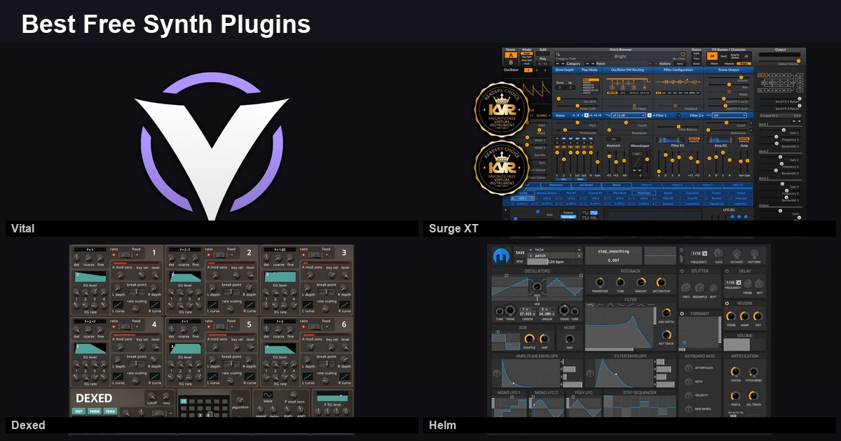 Best Free Synth VST Plugins in 2026 — 8 Synths Producers Actually Use