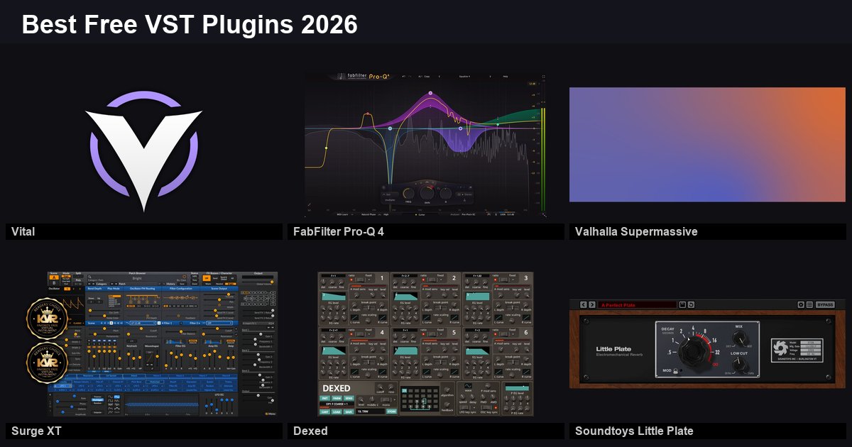 Best Free VST Plugins in 2026 — 15 Plugins Worth Installing