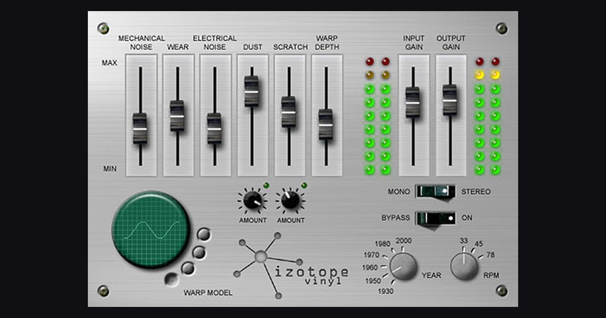 iZotope Vinyl — FREE Lo-Fi Plugin (Always Free)